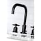 Kingston Brass FSC8930DX Concord Widespread Bathroom Faucet W/Brass Pop-Up, Matte Blk FSC8930DX - alternate 3